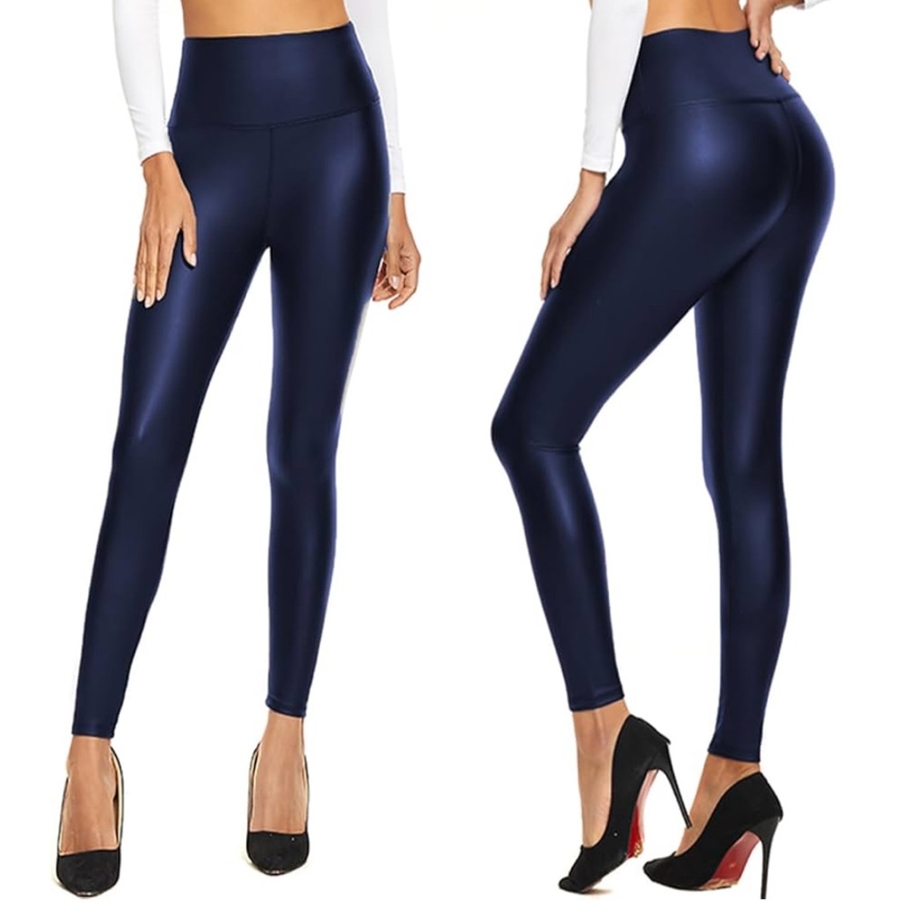 Women's Navy High-Waisted Fleece Lined Leggings
